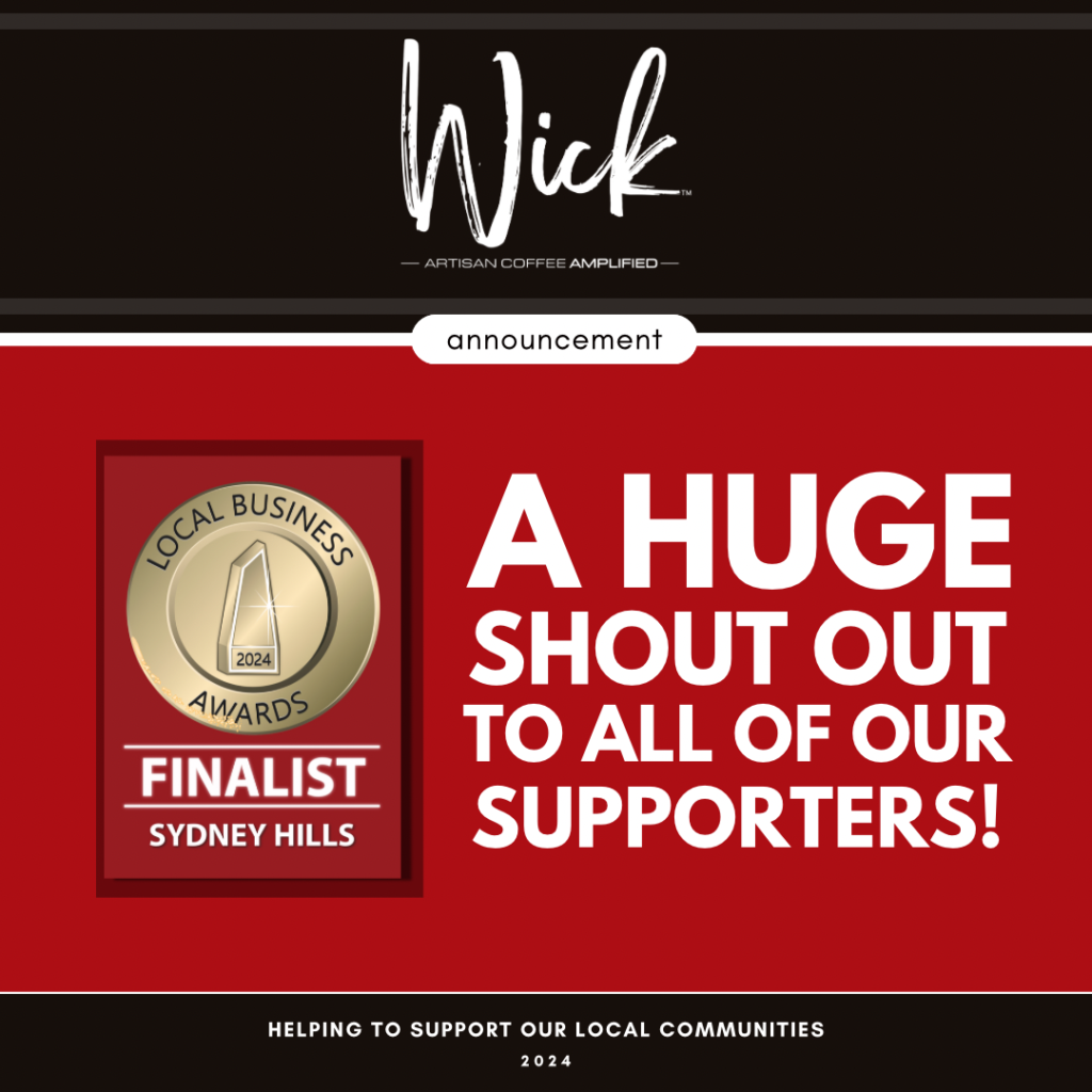 Design Portfolio: Local Business Awards Vote Marketing for Wick Coffee - Conceptual Creatures Graphic Design