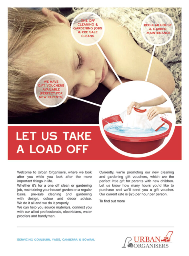 A5 flyer design - Urban Organisers - Bianca Jade - Conceptual Creatures