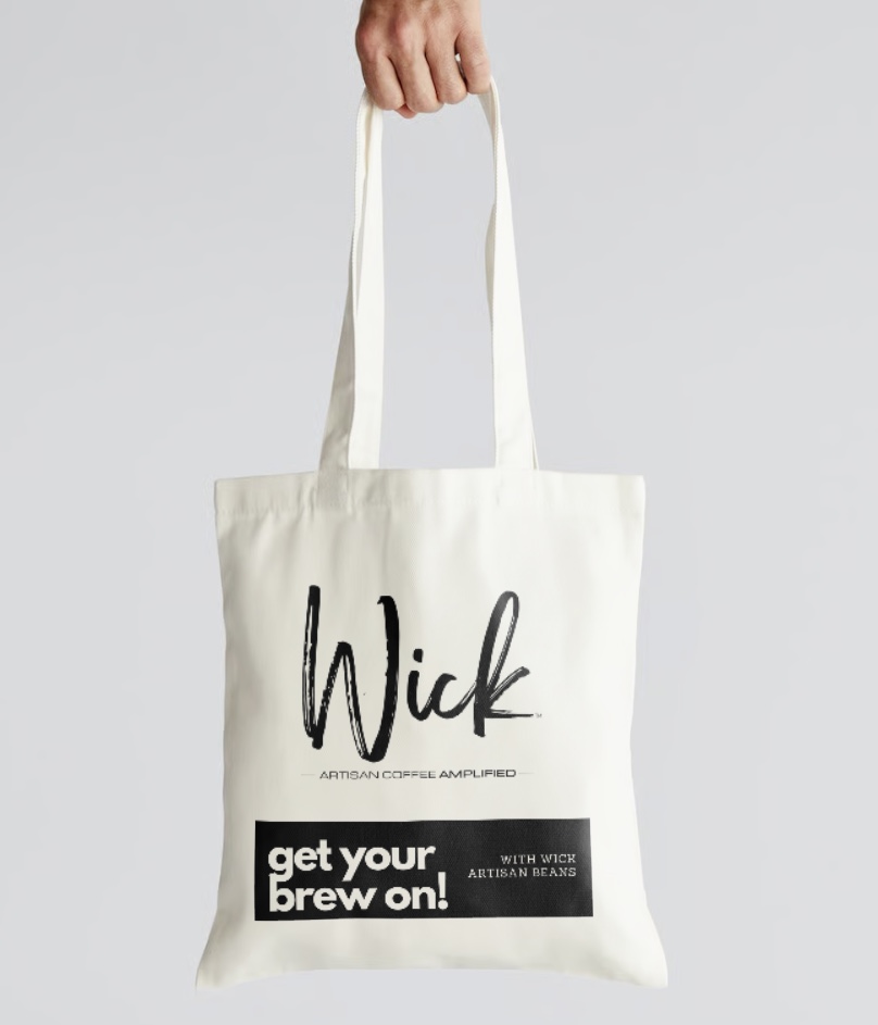 Conceptual Creatures Graphic Design Portfolio : promotional gear design for Wick Coffee