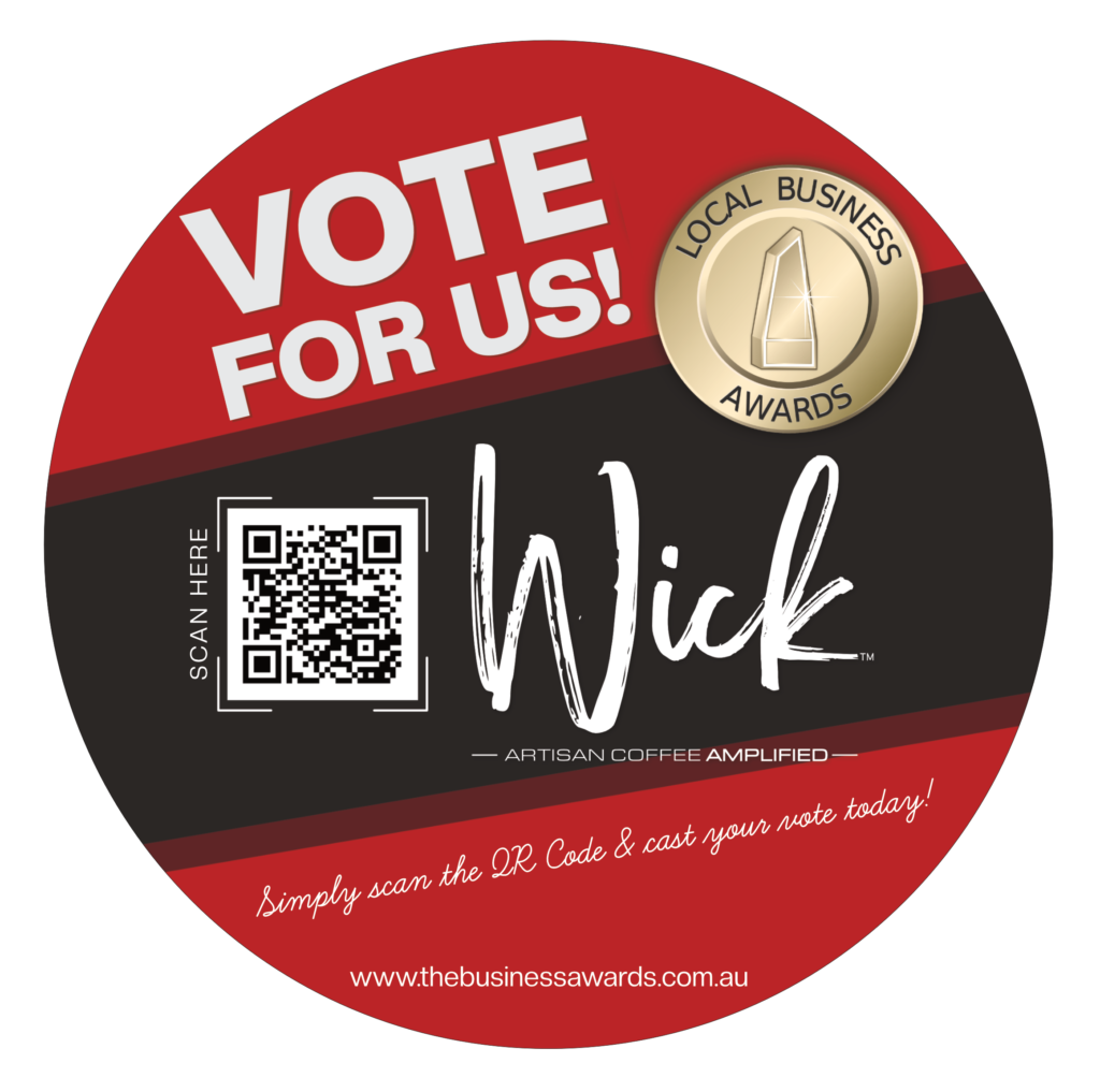 Design Portfolio: Local Business Awards Vote Marketing for Wick Coffee - Conceptual Creatures Graphic Design