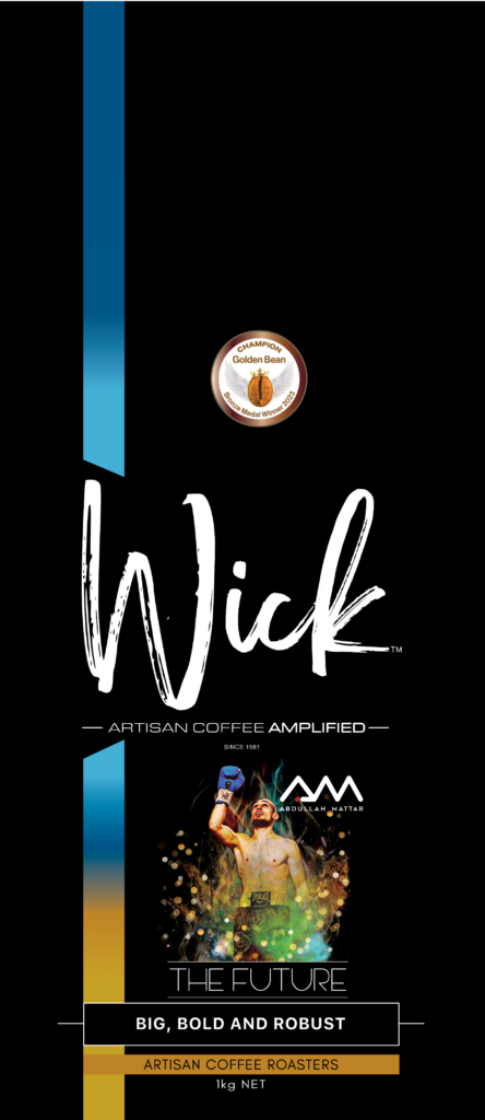 Design Portfolio: Coffee Label design for Wick Coffee - Conceptual Creatures Graphic Design