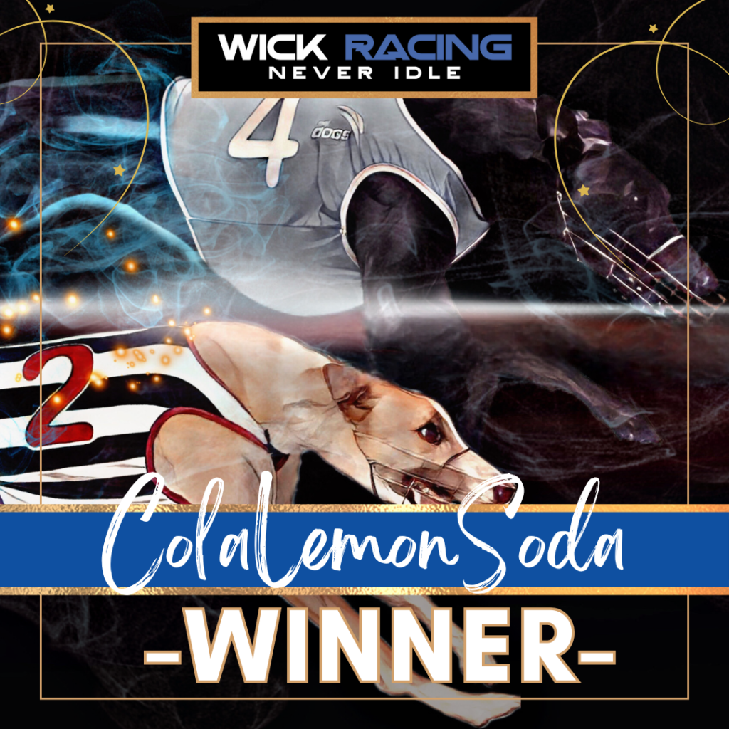 Design Portfolio: Wick Racing Place Getter for social media : Conceptual Creatures Graphic Design