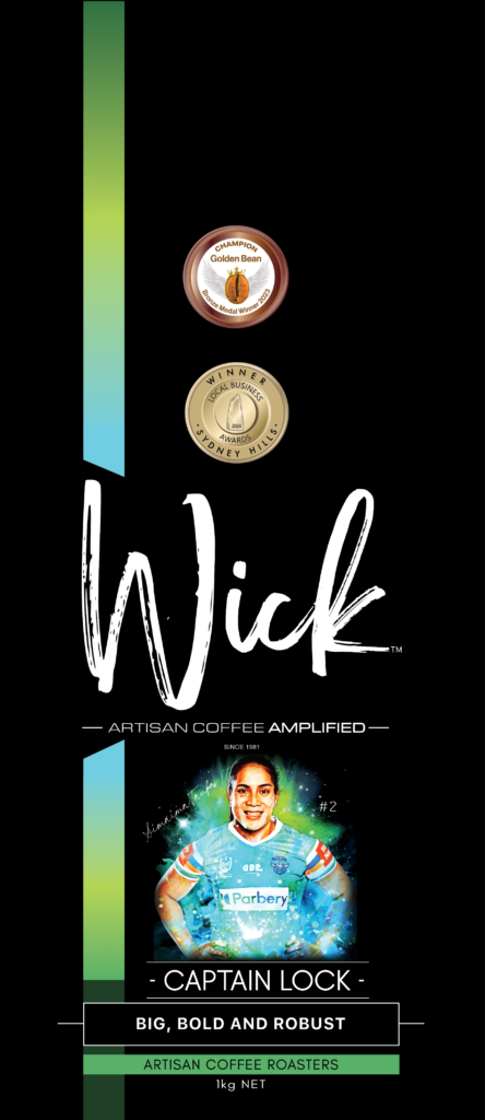 Design Portfolio: Coffee Label design for Wick Coffee, Taufa - Conceptual Creatures Graphic Design